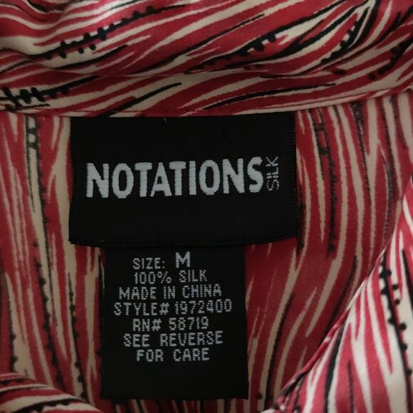 Notations Blouse Silk M - Picture 2 of 4